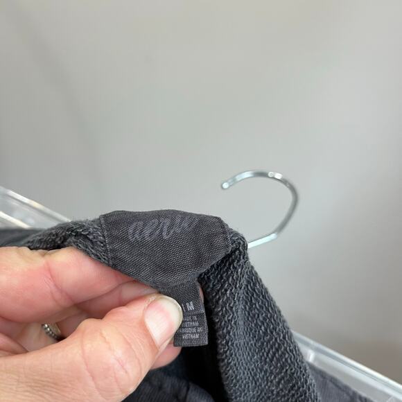 Aerie Slate Gray Cropped Sweat Pants Size M Lounge Cozy Soft Joggers Minimal - Picture 4 of 7